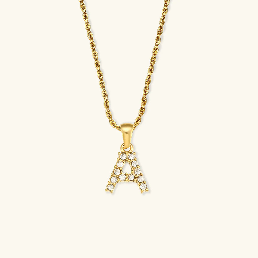Necklace "Shining Letter"