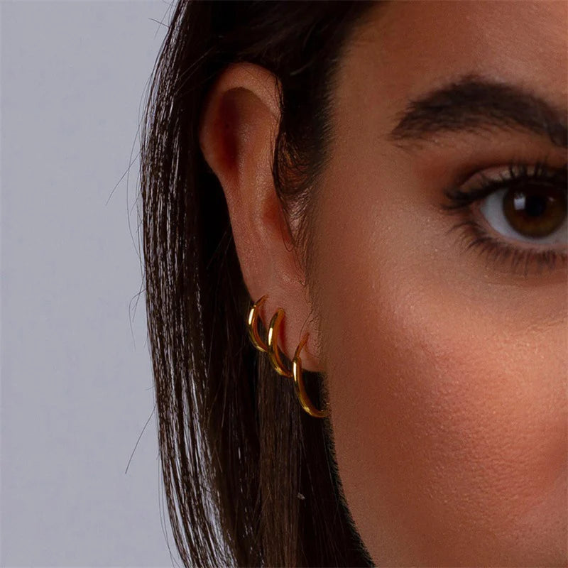 Earrings "Huggie" - Emberly