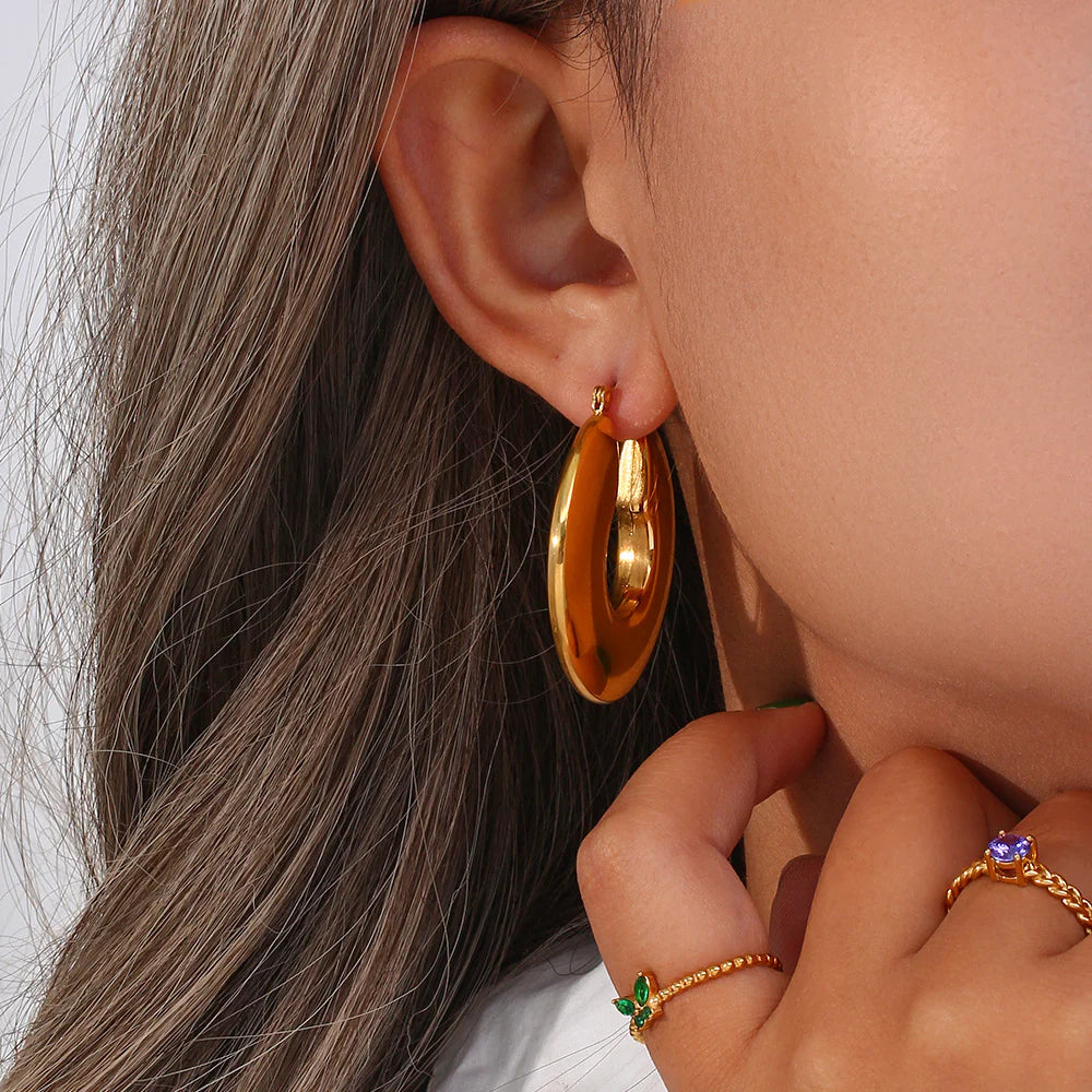 Earrings Chunky Hoops