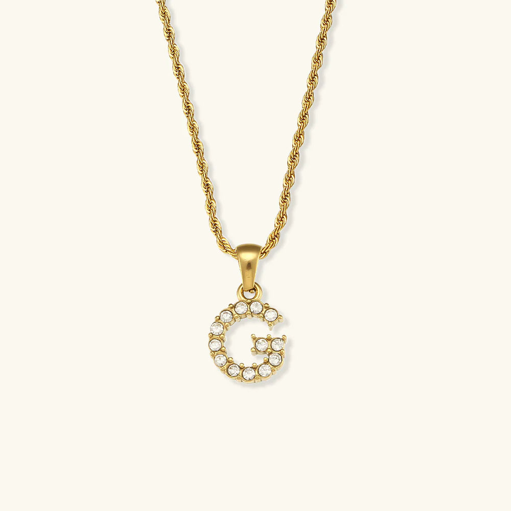 Necklace "Shining Letter"