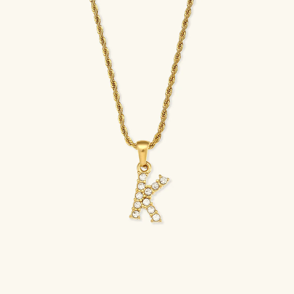 Necklace "Shining Letter"