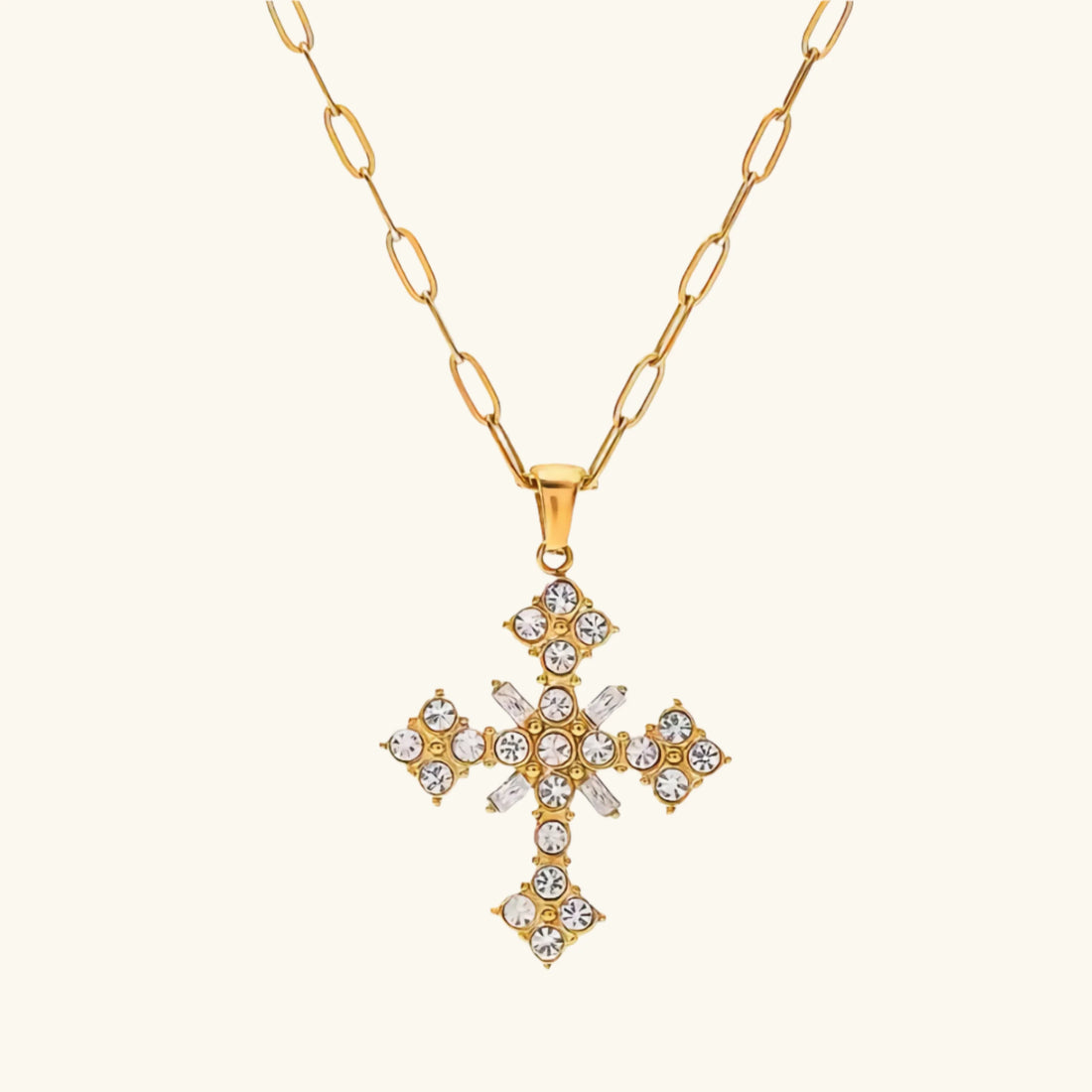 Necklace "Crystal Cross Magic"