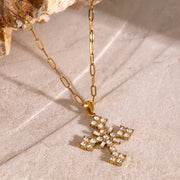 Necklace "Crystal Cross Magic"