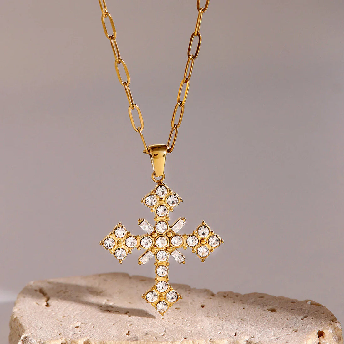 Necklace "Crystal Cross Magic"
