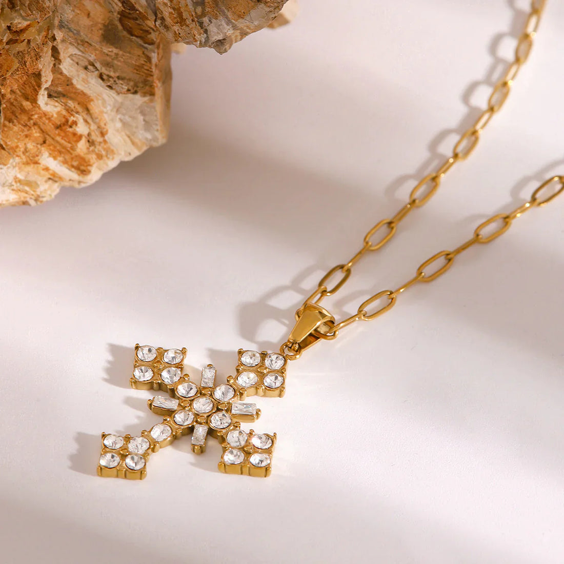 Necklace "Crystal Cross Magic"