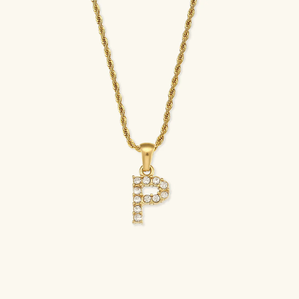 Necklace "Shining Letter"