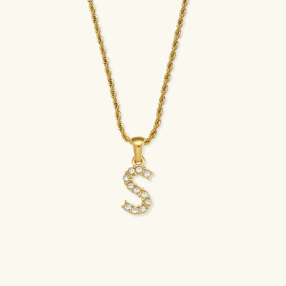 Necklace "Shining Letter"