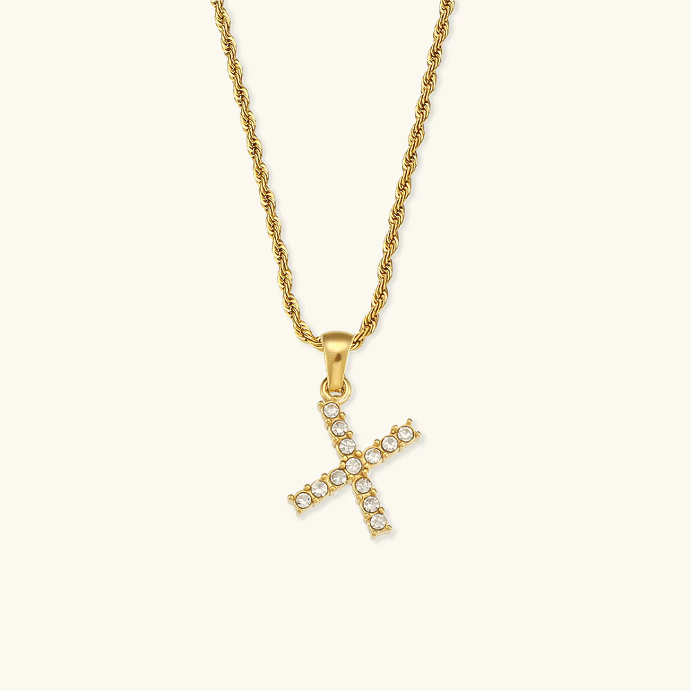 Necklace "Shining Letter"