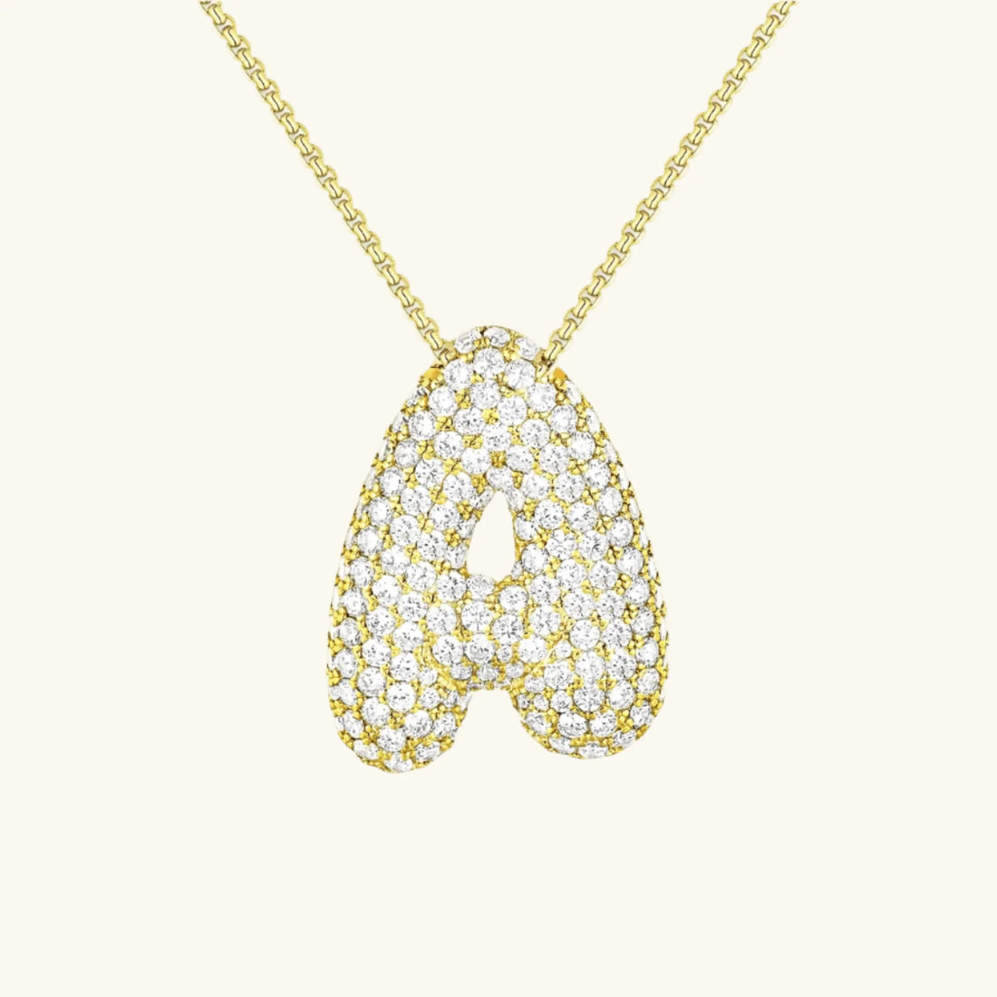 Bubble Letter Initial Necklace - Emberly