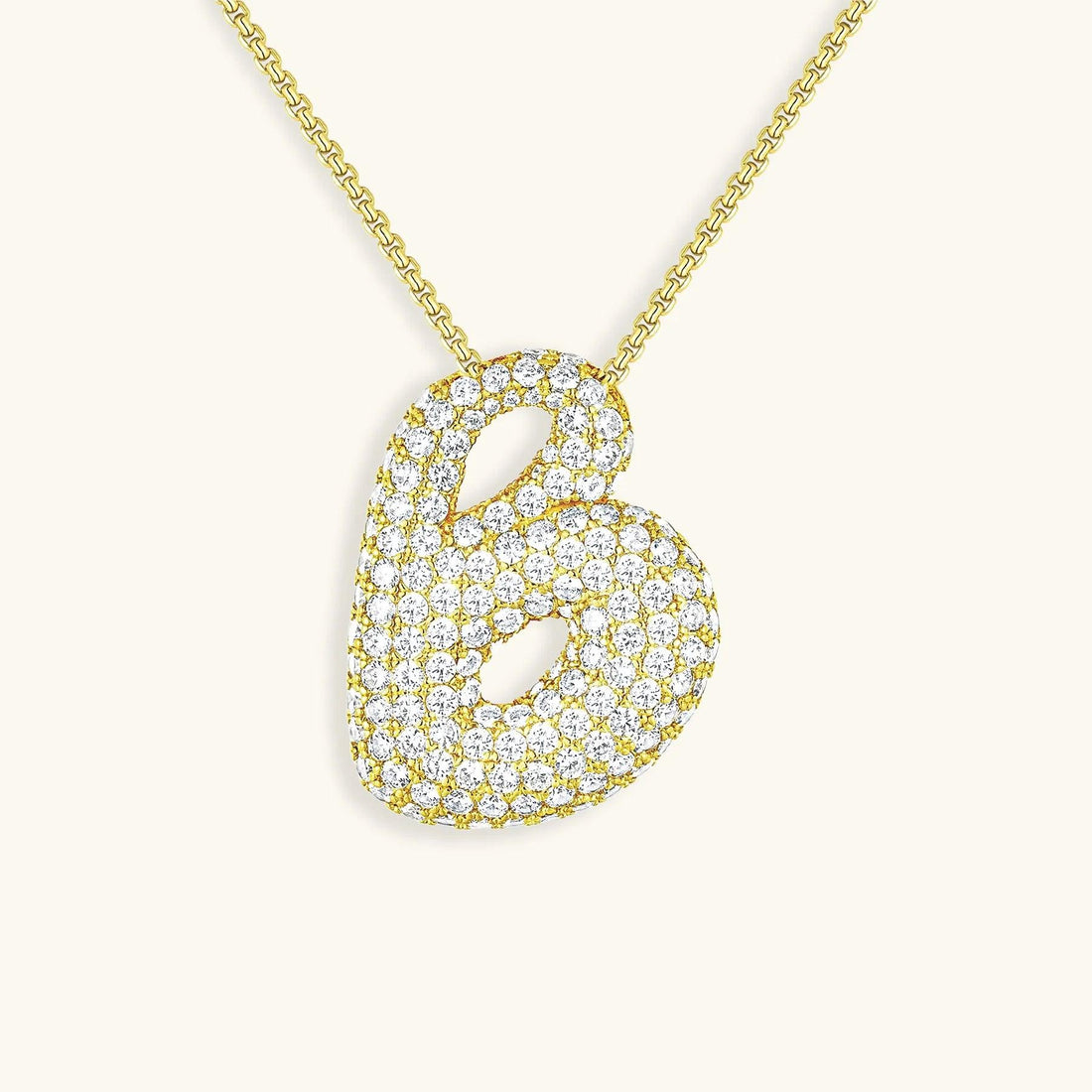 Bubble Letter Initial Necklace - Emberly