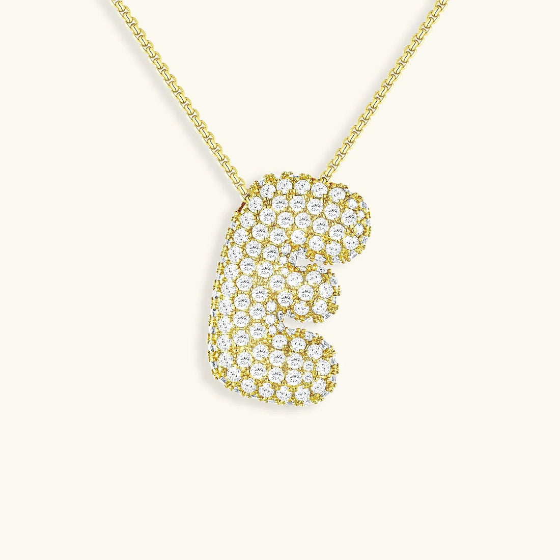 Bubble Letter Initial Necklace - Emberly