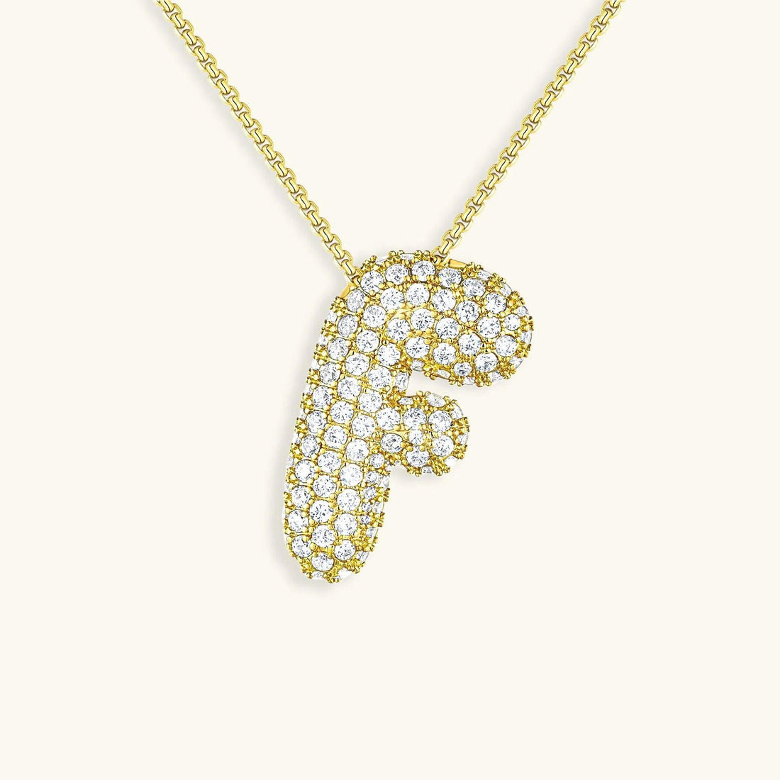 Bubble Letter Initial Necklace - Emberly