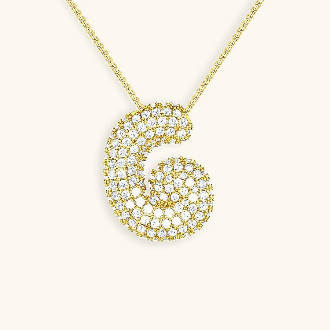 Bubble Letter Initial Necklace - Emberly