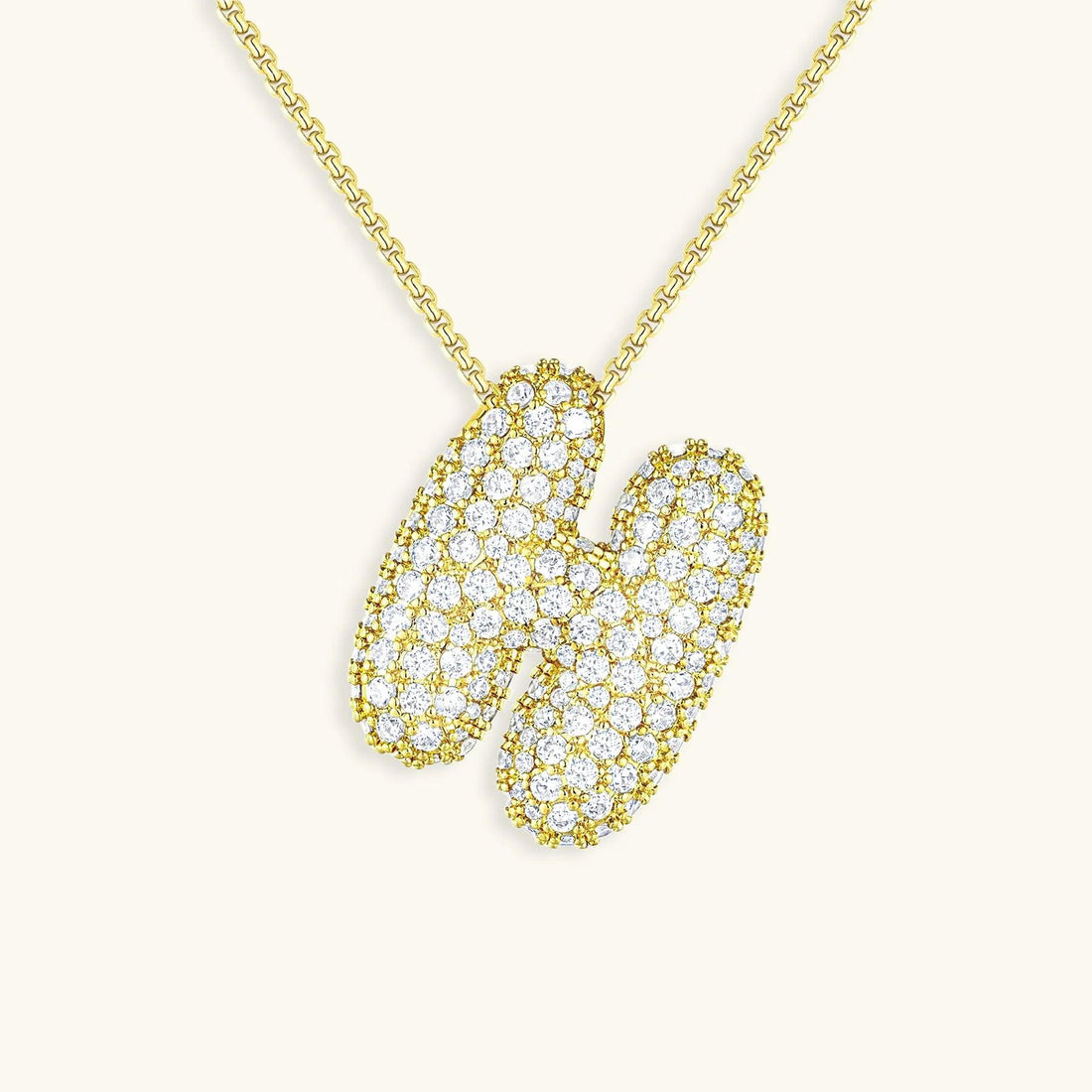Bubble Letter Initial Necklace - Emberly