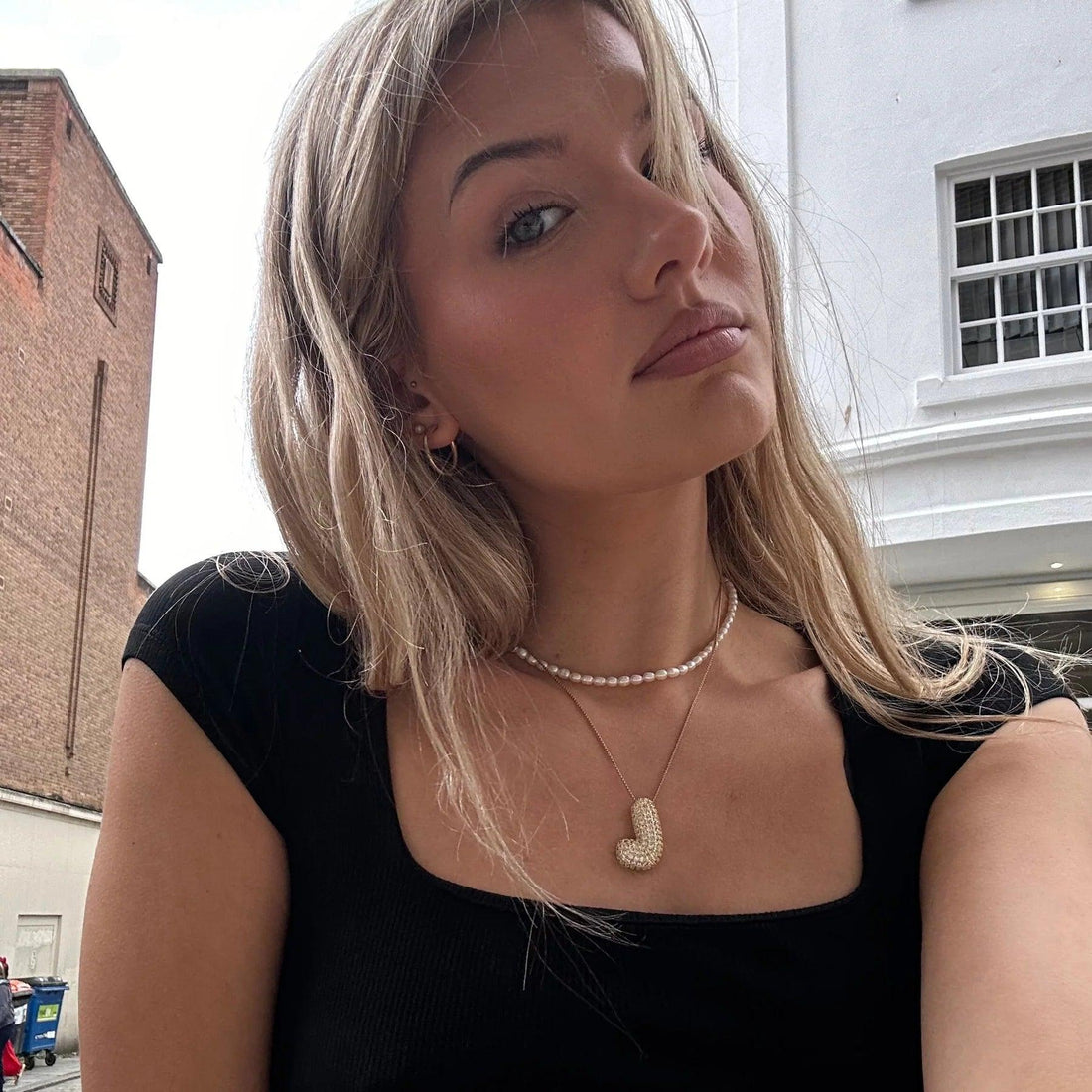Bubble Letter Initial Necklace - Emberly