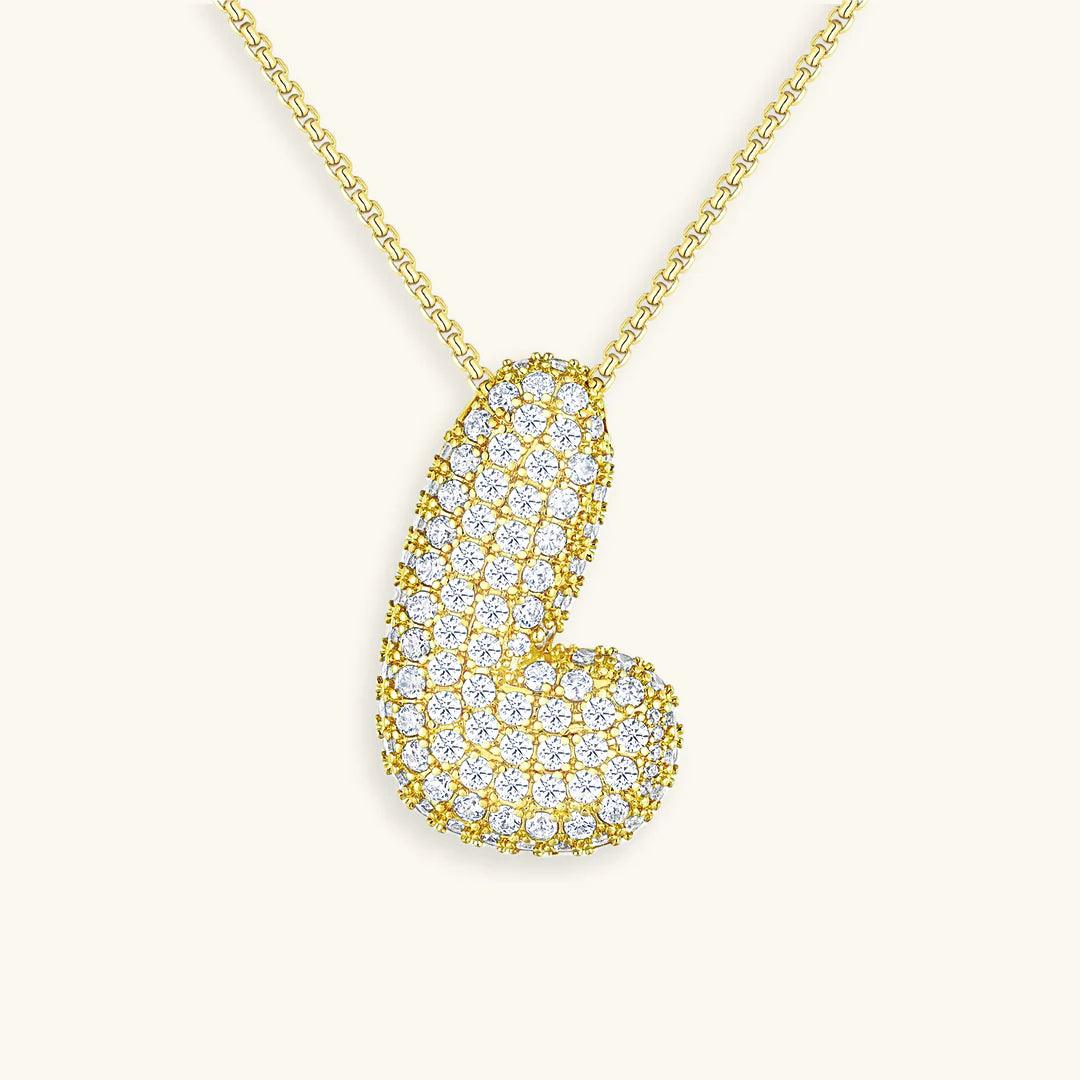 Bubble Letter Initial Necklace - Emberly