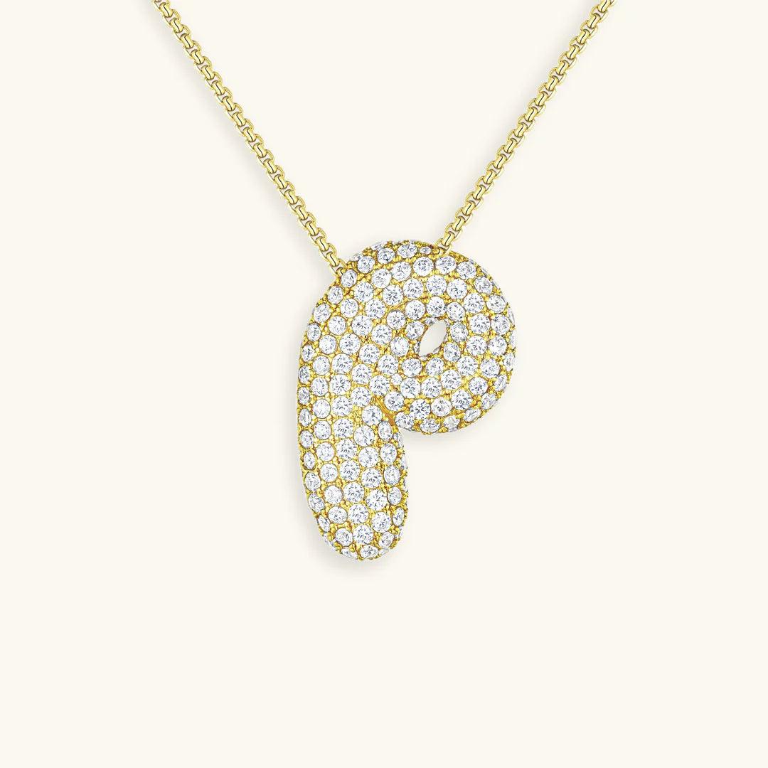 Bubble Letter Initial Necklace - Emberly