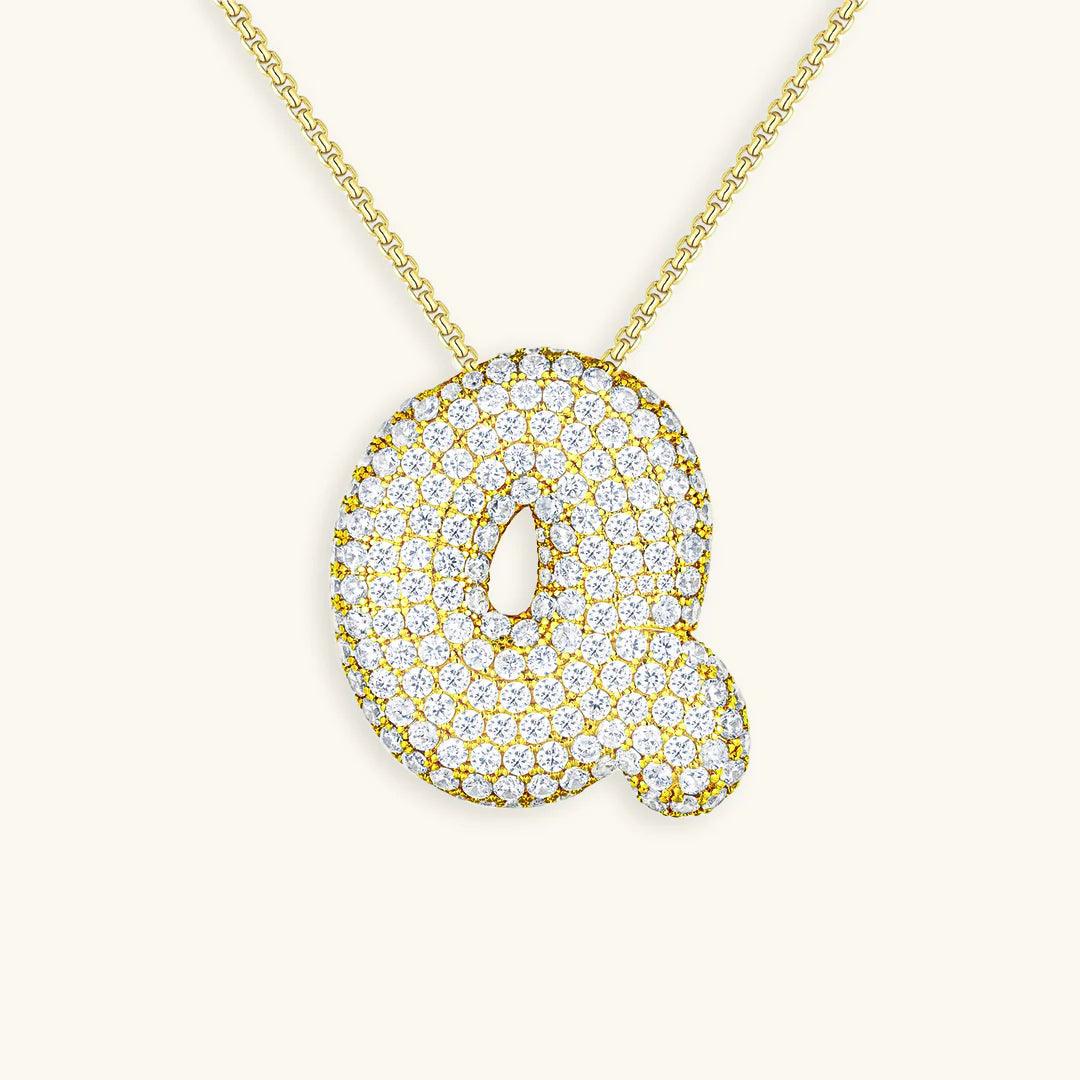 Bubble Letter Initial Necklace - Emberly