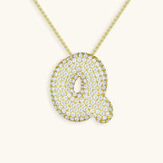 Bubble Letter Initial Necklace - Emberly