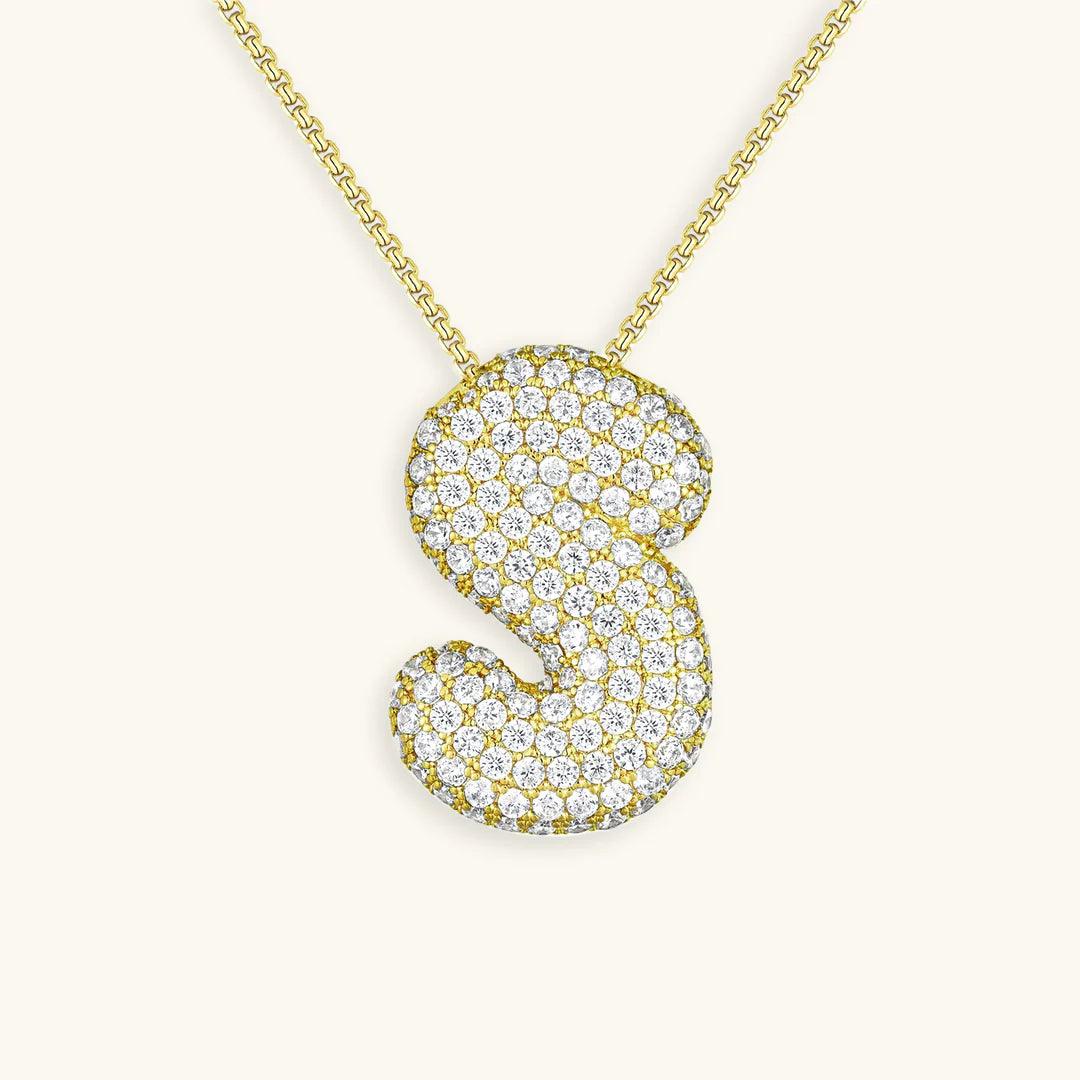 Bubble Letter Initial Necklace - Emberly