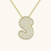 Bubble Letter Initial Necklace - Emberly
