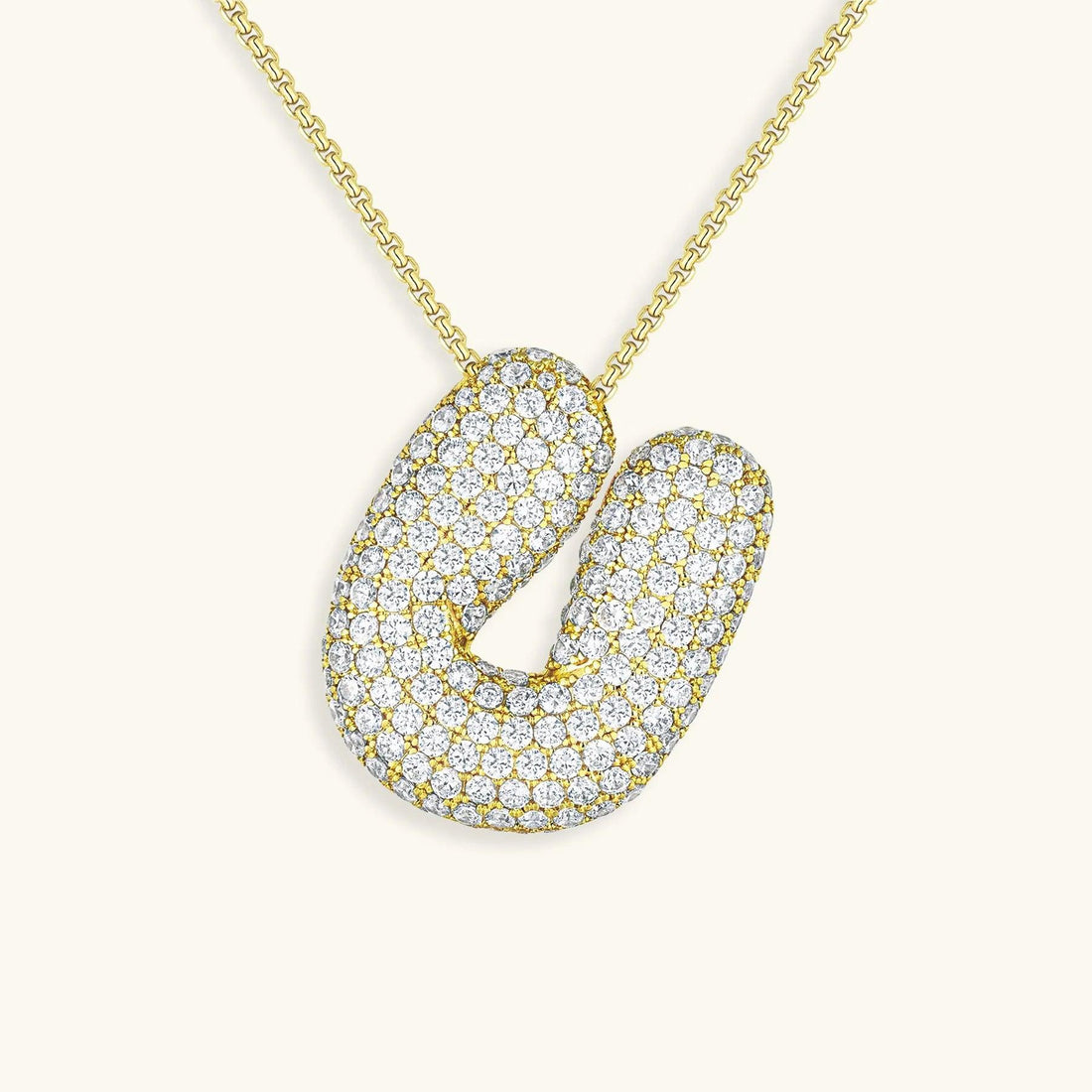Bubble Letter Initial Necklace - Emberly