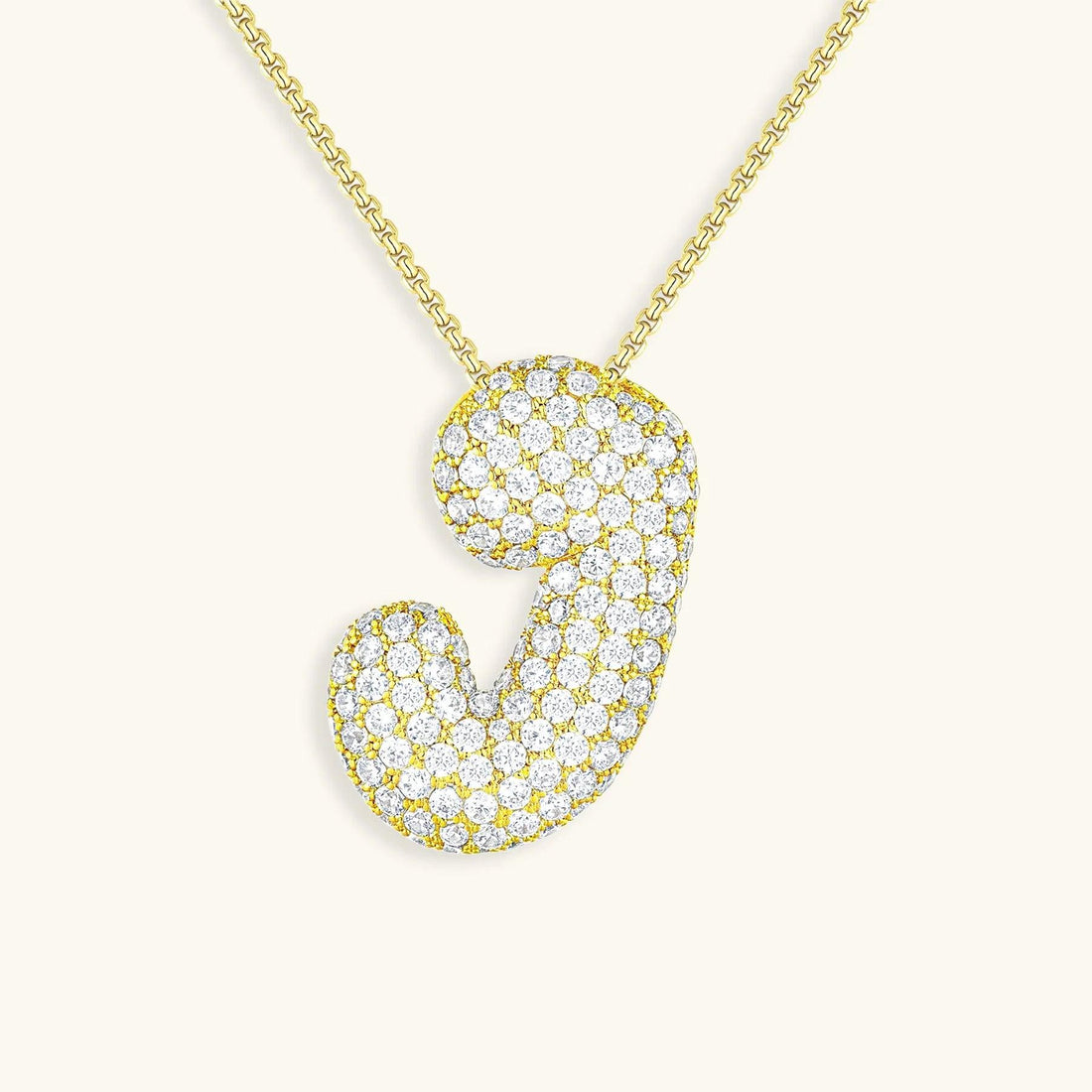 Bubble Letter Initial Necklace - Emberly