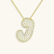 Bubble Letter Initial Necklace - Emberly