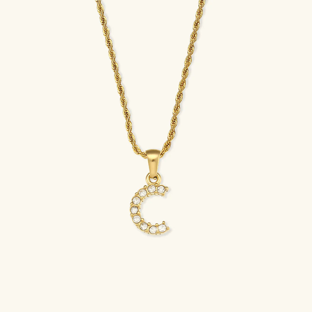 Necklace "Shining Letter"