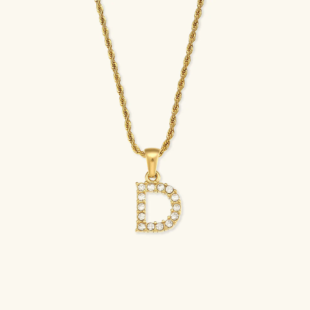 Necklace "Shining Letter"