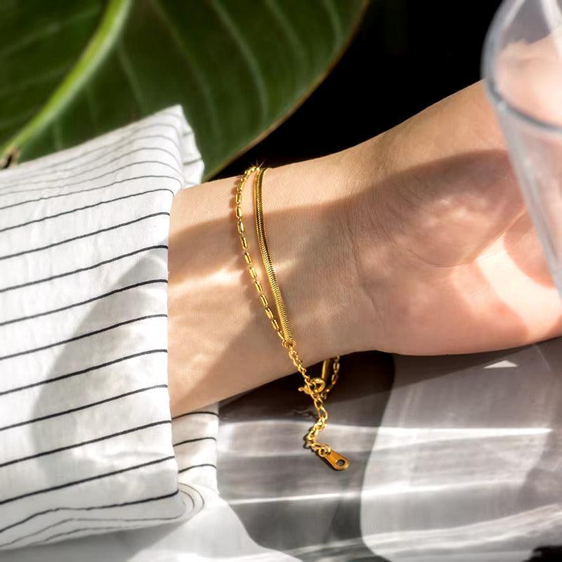 Bracelet "Herringbone and Chain" - Emberly