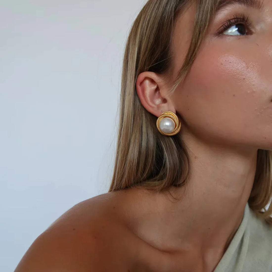 Earrings "Aqua Pearl" - Emberly