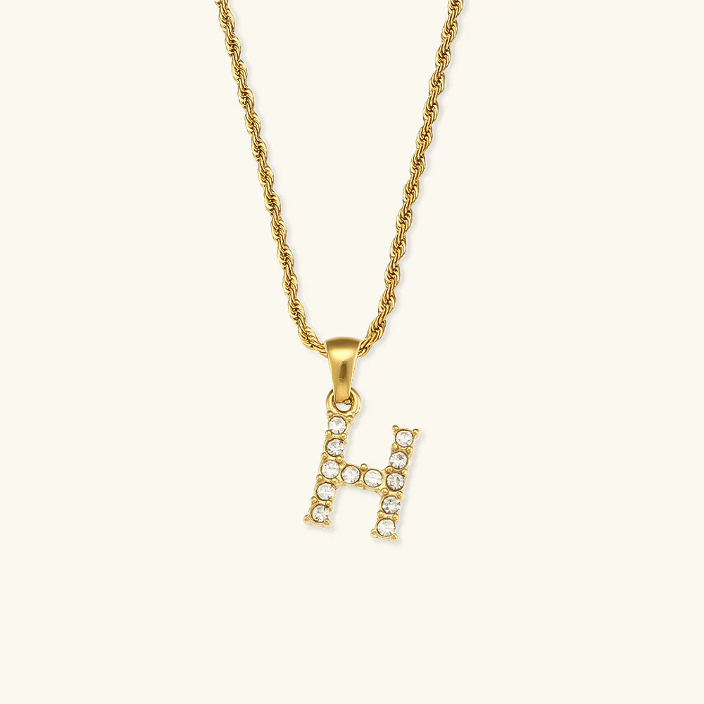 Necklace "Shining Letter"