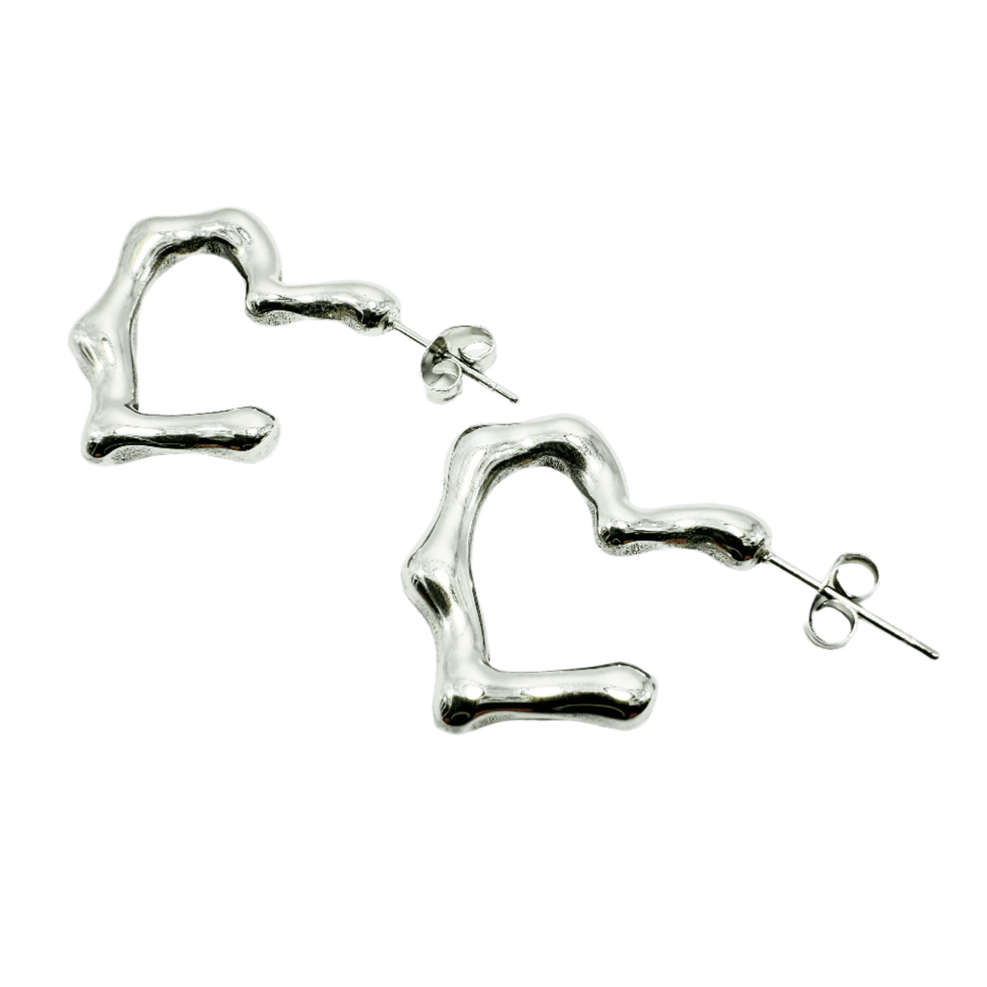 Auskarai "Heart Hoops" - Emberly