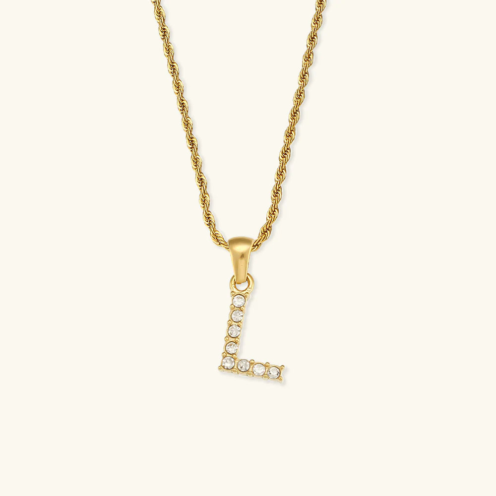 Necklace "Shining Letter"