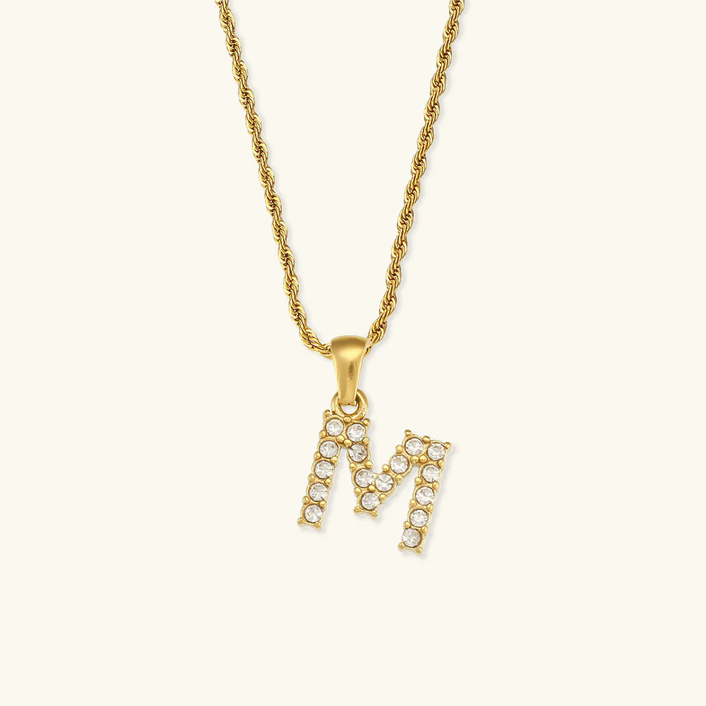 Necklace "Shining Letter"