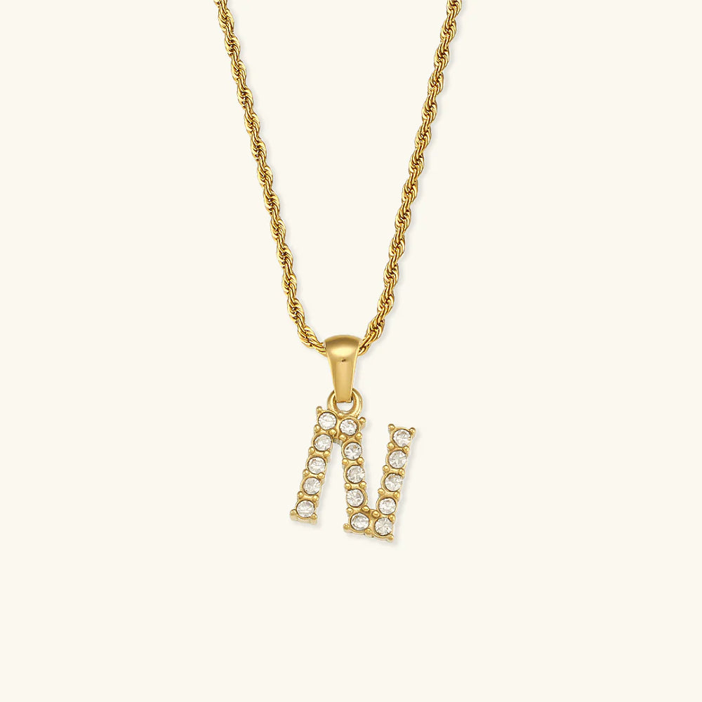 Necklace "Shining Letter"
