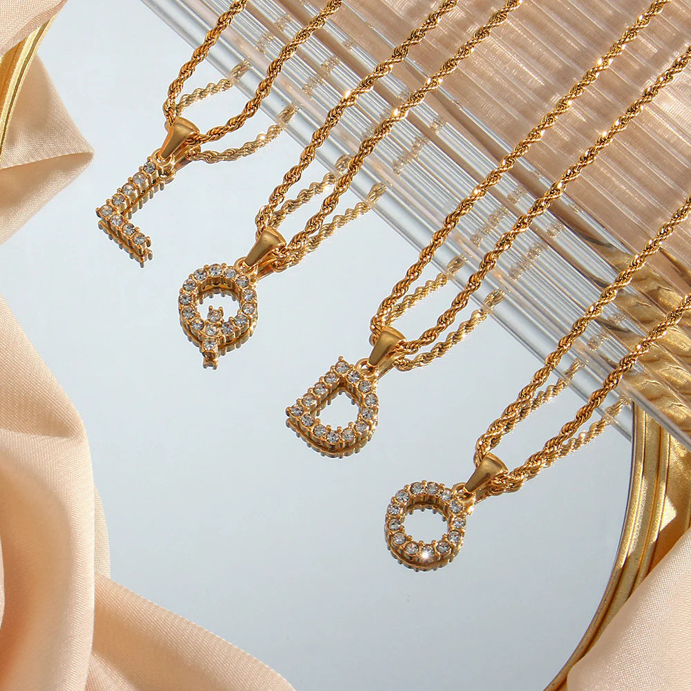 Necklace "Shining Letter"