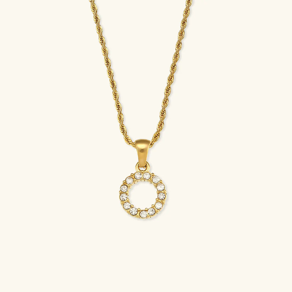Necklace "Shining Letter"