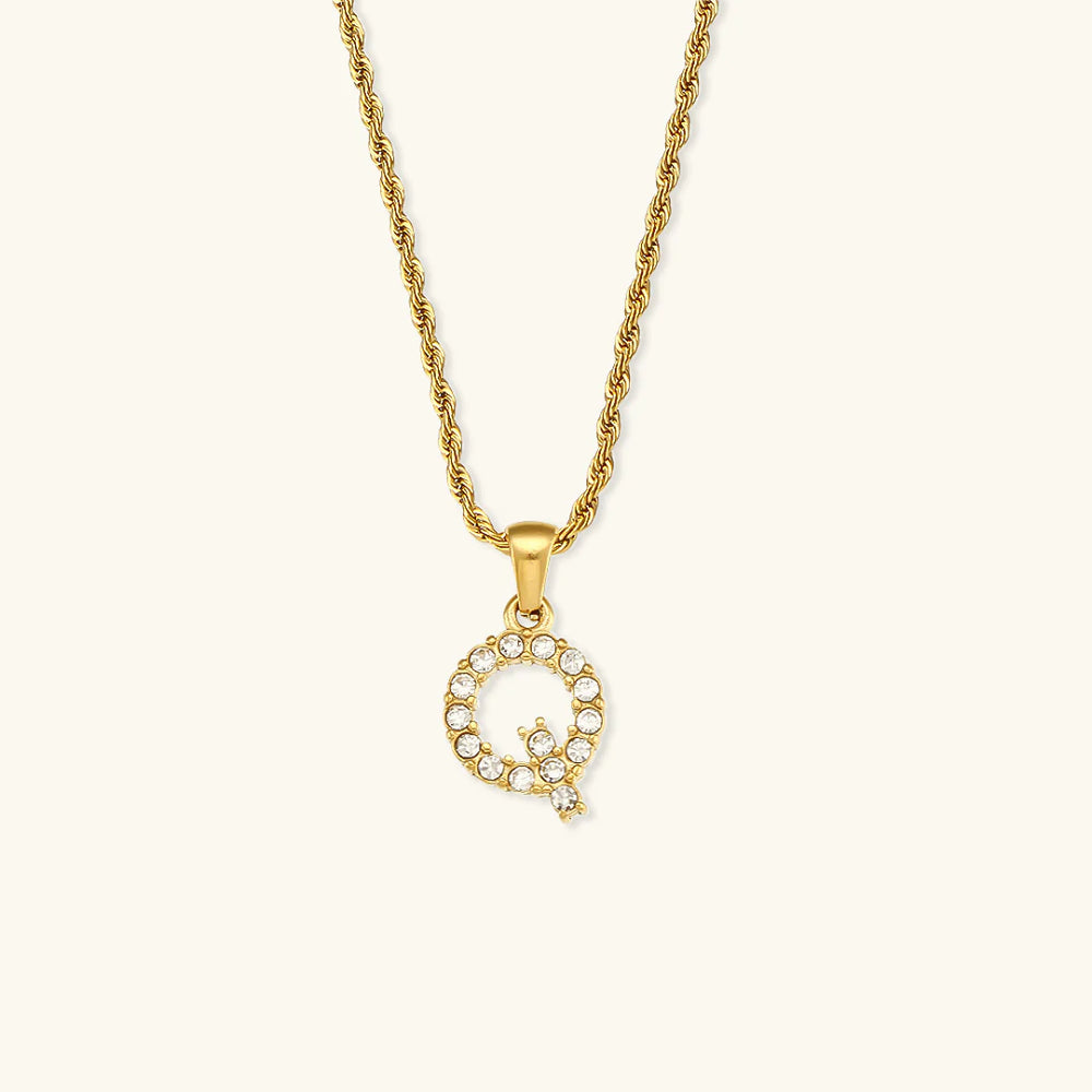 Necklace "Shining Letter"