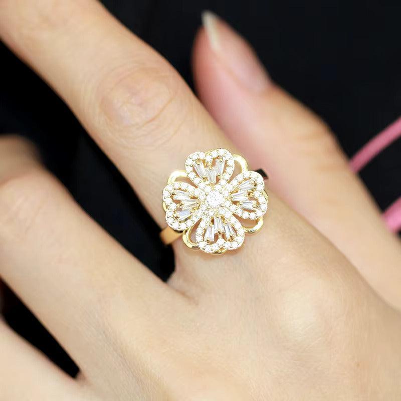 Ring "Floral Bloom Crystal" - Emberly