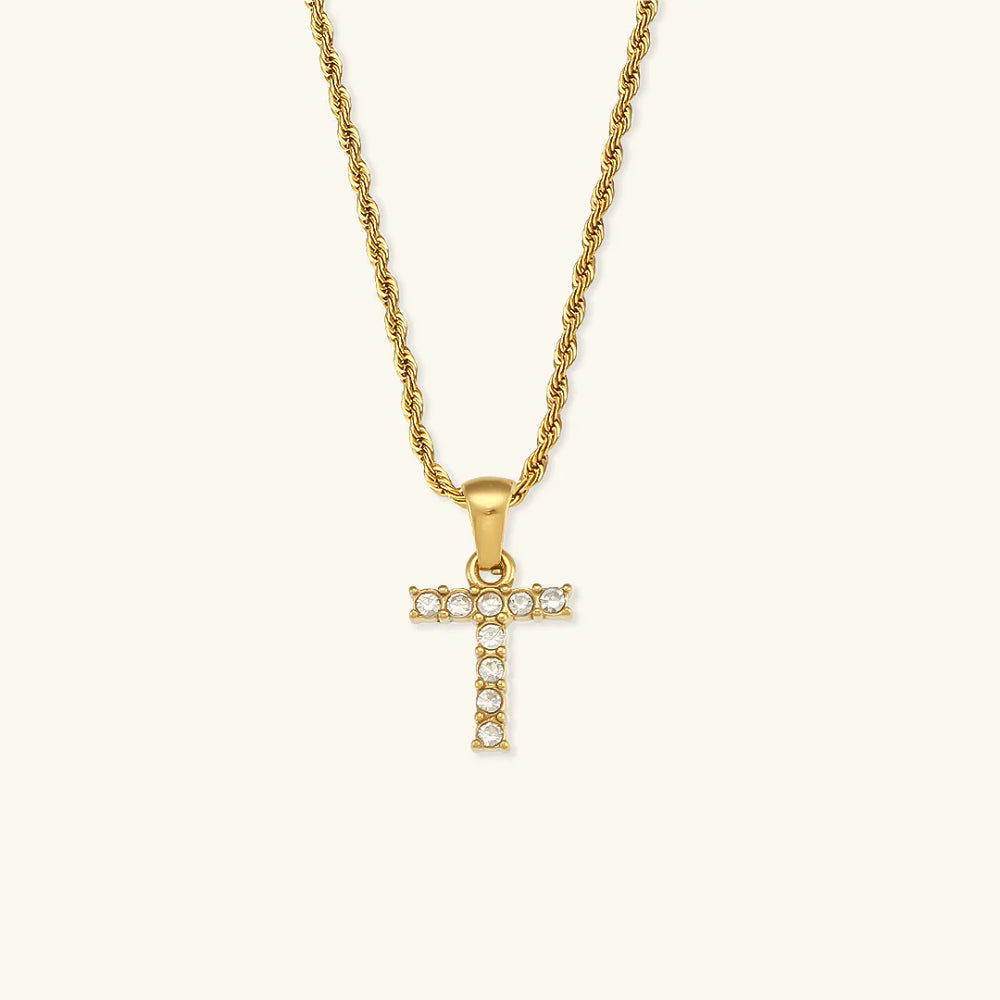 Necklace "Shining Letter"