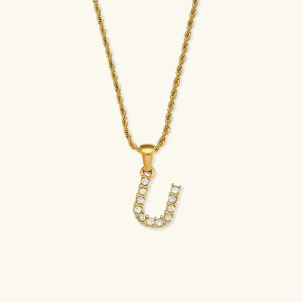 Necklace "Shining Letter"