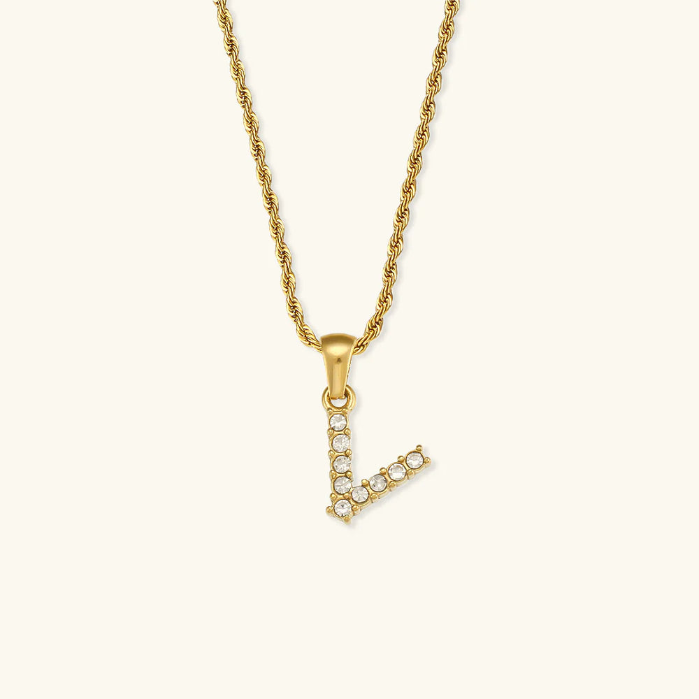 Necklace "Shining Letter"