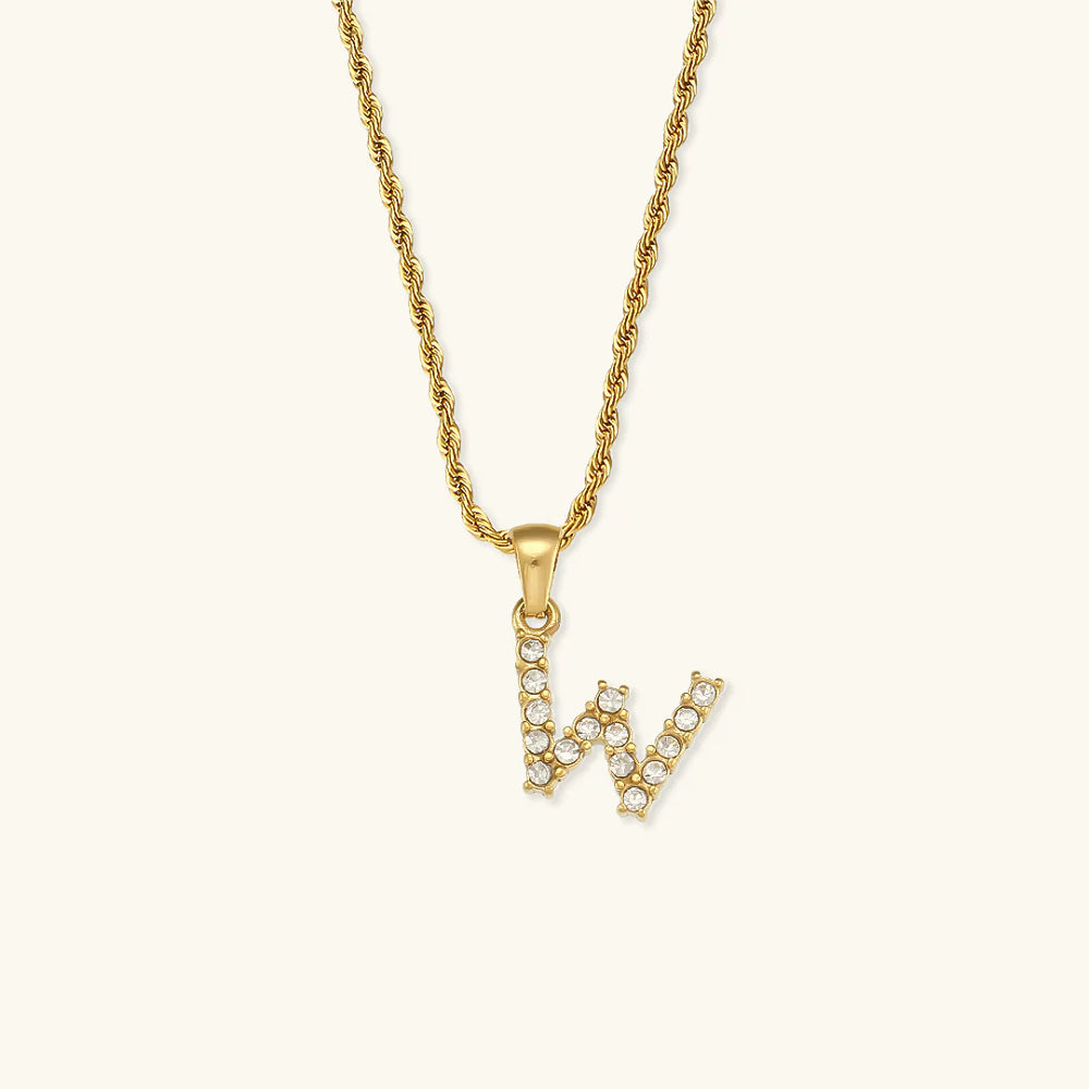 Necklace "Shining Letter"