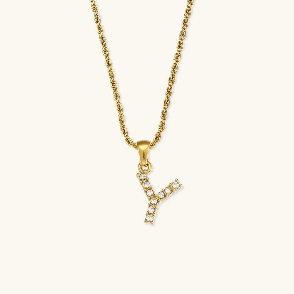 Necklace "Shining Letter"