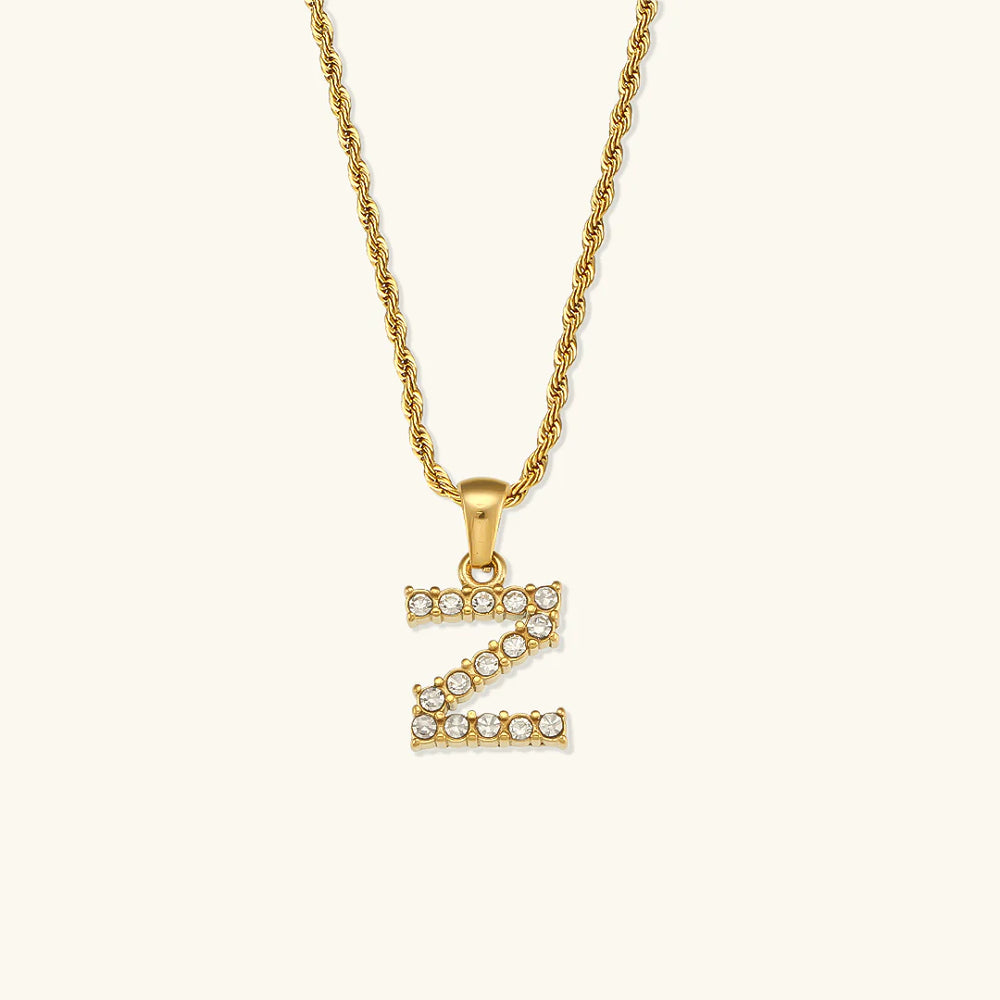 Necklace "Shining Letter"